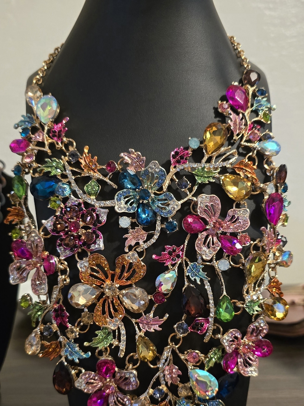 Multicolor Floral Statement Necklace - Women Jewelry
